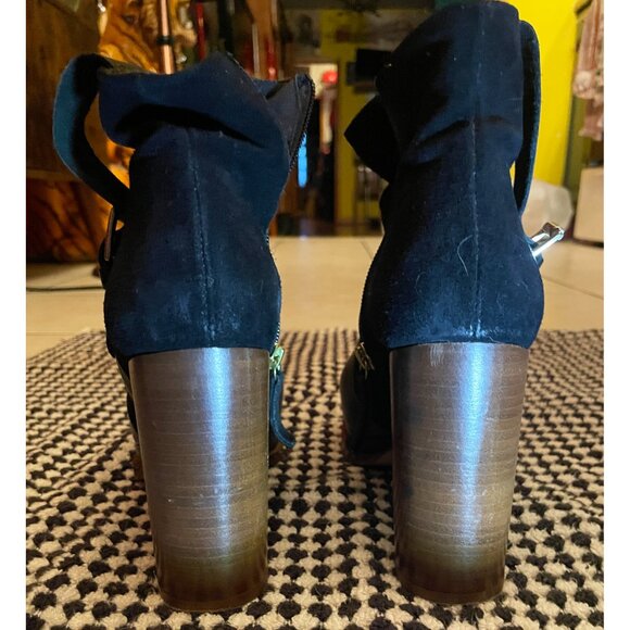 Kurt Geiger Suede and Leather Platform Heeled Ankle Boot Black Sz 39/8 Women's - Picture 8 of 13